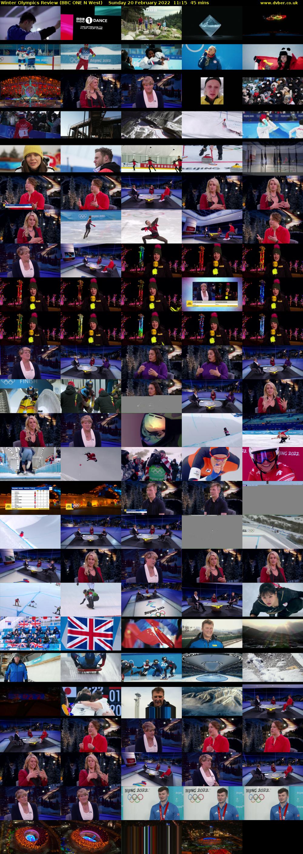 Winter Olympics Review (BBC ONE N West) Sunday 20 February 2022 11:15 - 12:00