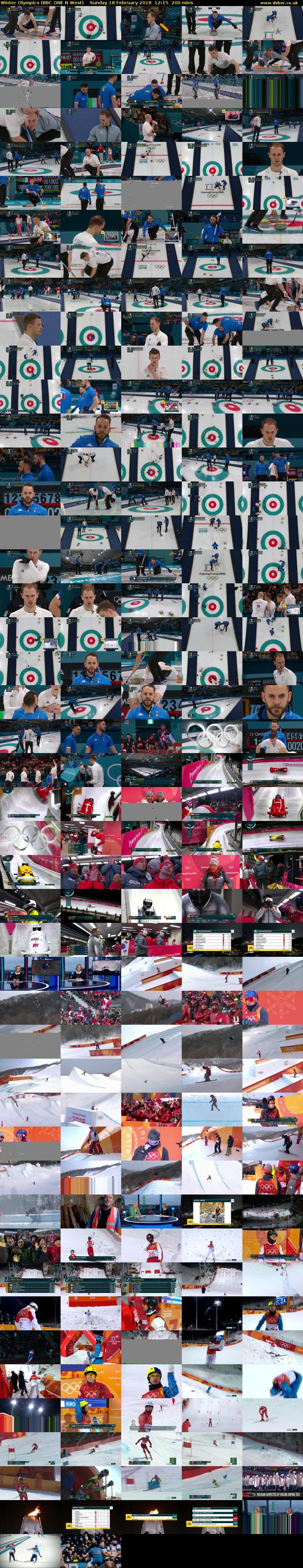 Winter Olympics (BBC ONE N West) Sunday 18 February 2018 12:15 - 15:35