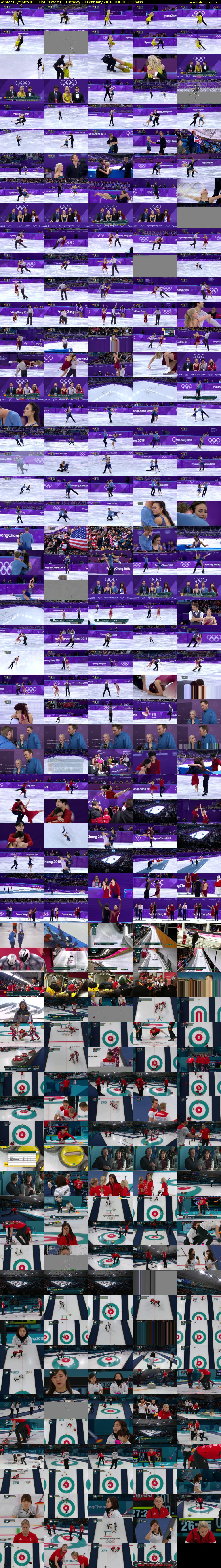 Winter Olympics (BBC ONE N West) Tuesday 20 February 2018 03:00 - 06:00