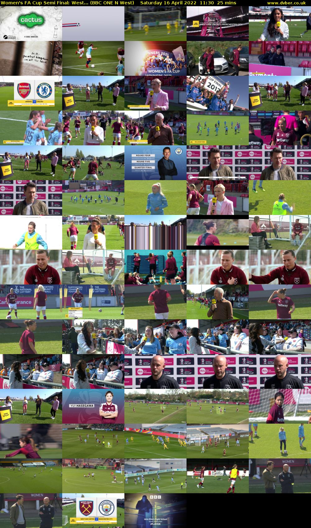 Women's FA Cup Semi Final: West... (BBC ONE N West) Saturday 16 April 2022 11:30 - 11:55