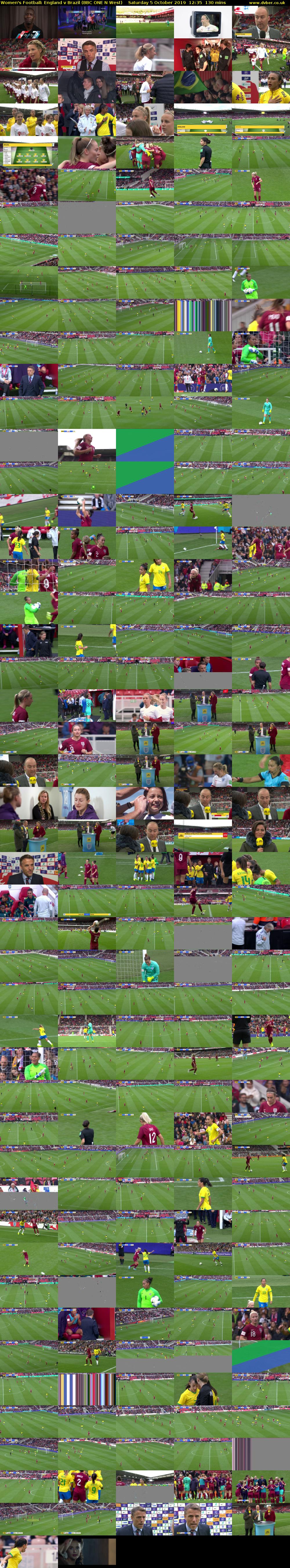 Women's Football: England v Brazil (BBC ONE N West) Saturday 5 October 2019 12:35 - 14:45