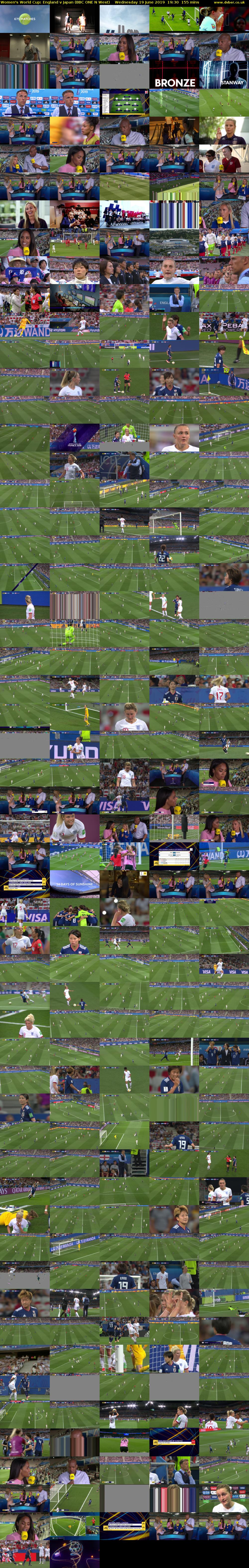 Women's World Cup: England v Japan (BBC ONE N West) Wednesday 19 June 2019 19:30 - 22:05
