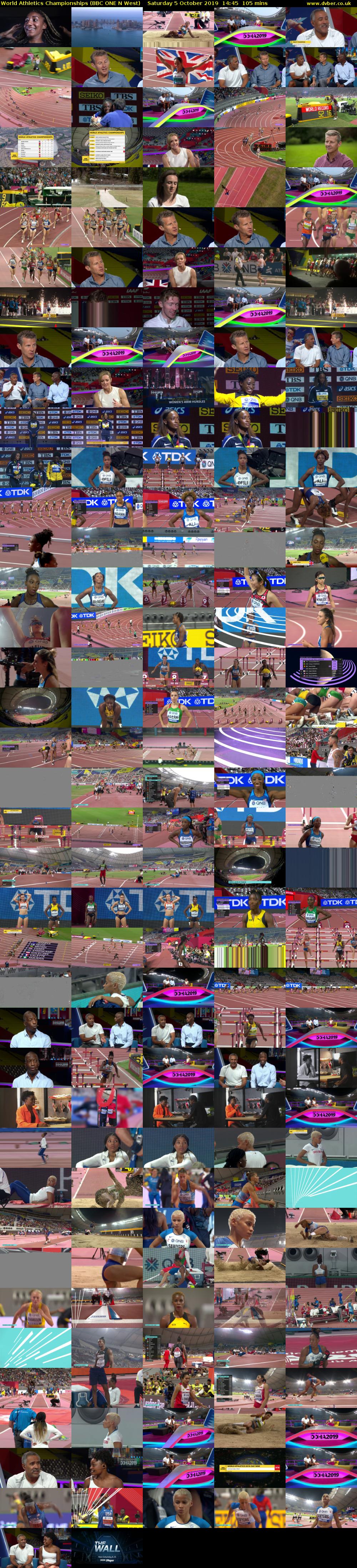 World Athletics Championships (BBC ONE N West) Saturday 5 October 2019 14:45 - 16:30