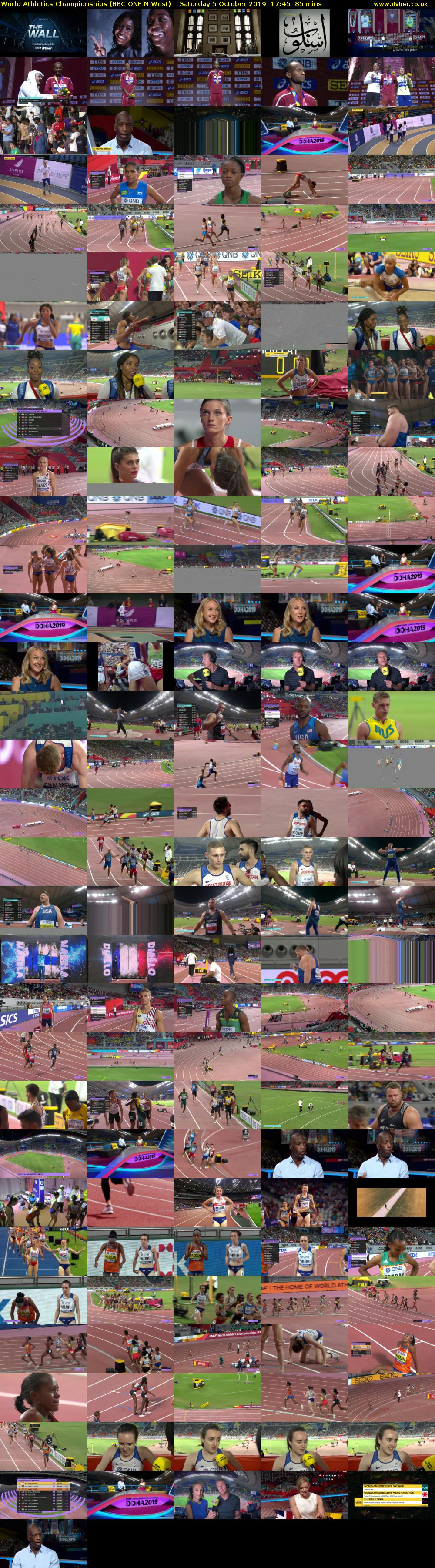 World Athletics Championships (BBC ONE N West) Saturday 5 October 2019 17:45 - 19:10