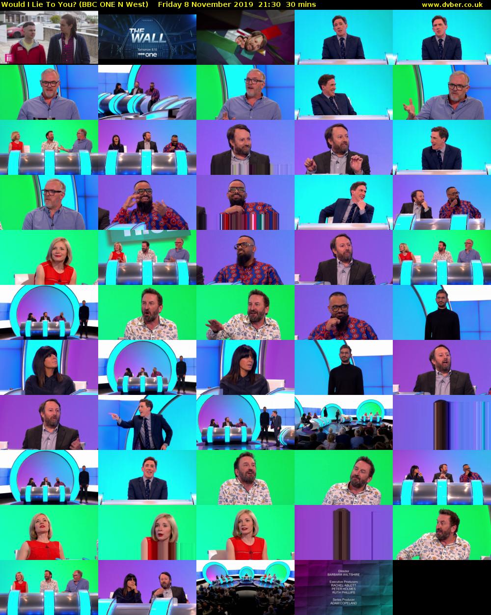 Would I Lie To You? (BBC ONE N West) Friday 8 November 2019 21:30 - 22:00
