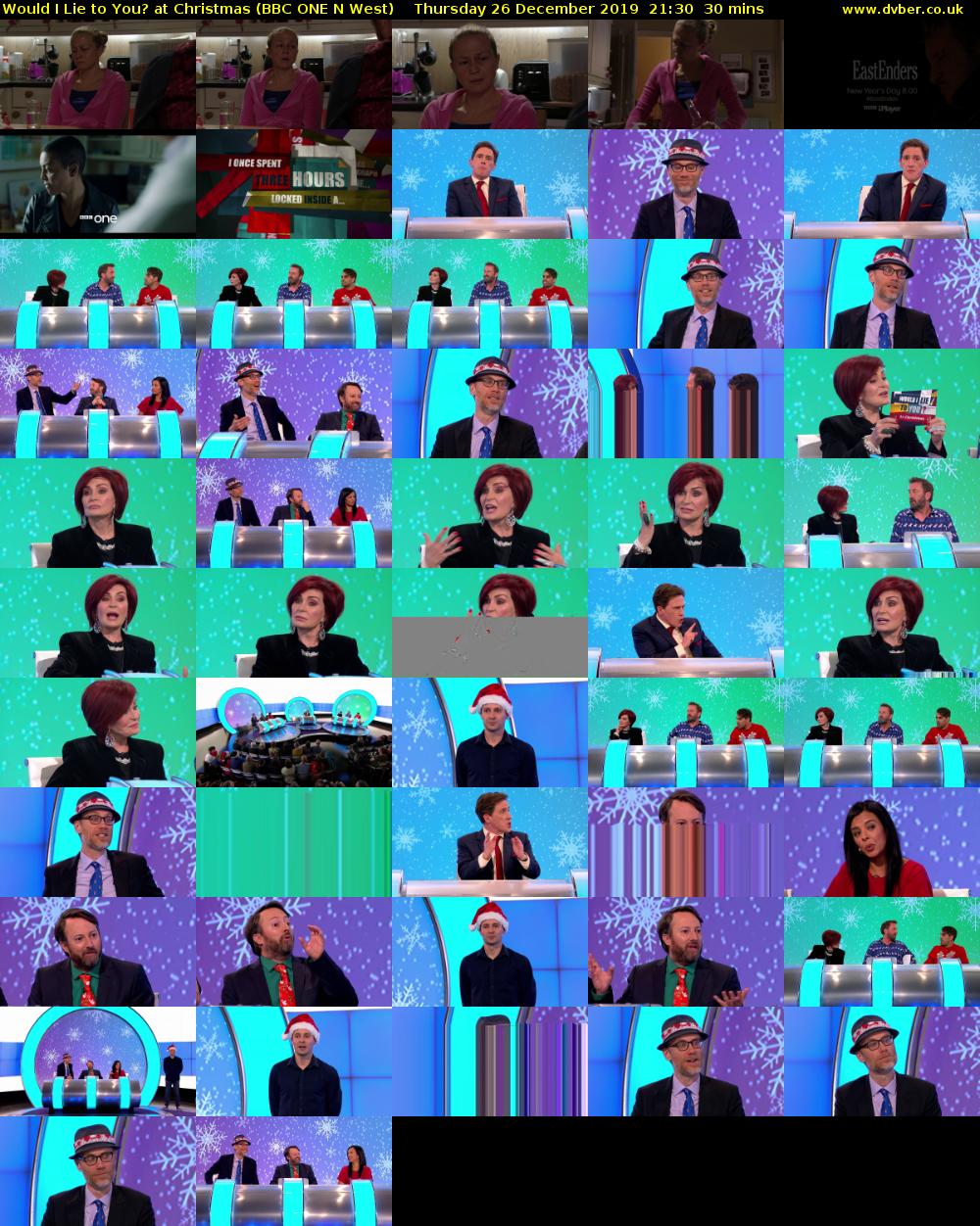 Would I Lie to You? at Christmas (BBC ONE N West) Thursday 26 December 2019 21:30 - 22:00