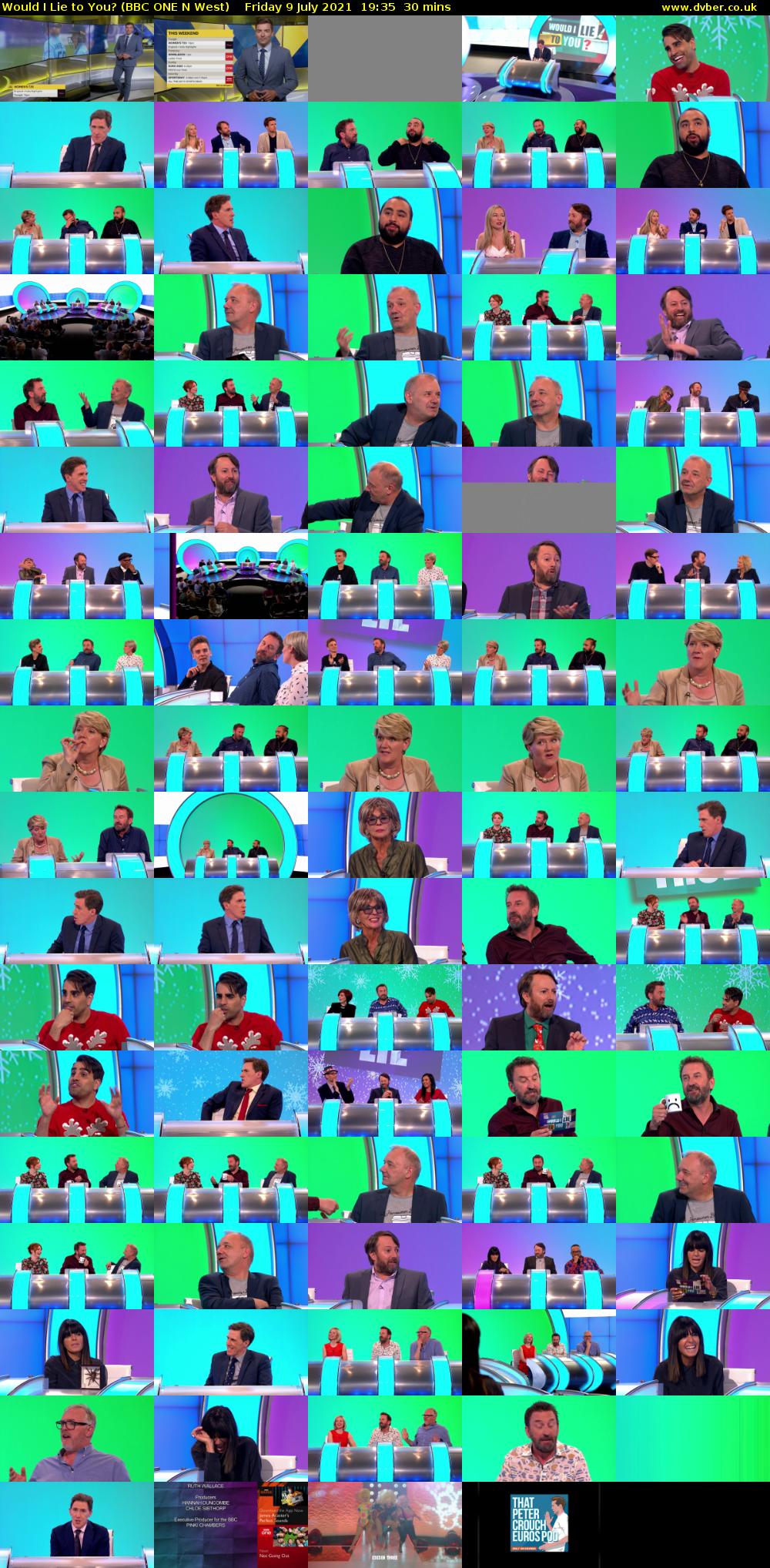 Would I Lie to You? (BBC ONE N West) Friday 9 July 2021 19:35 - 20:05