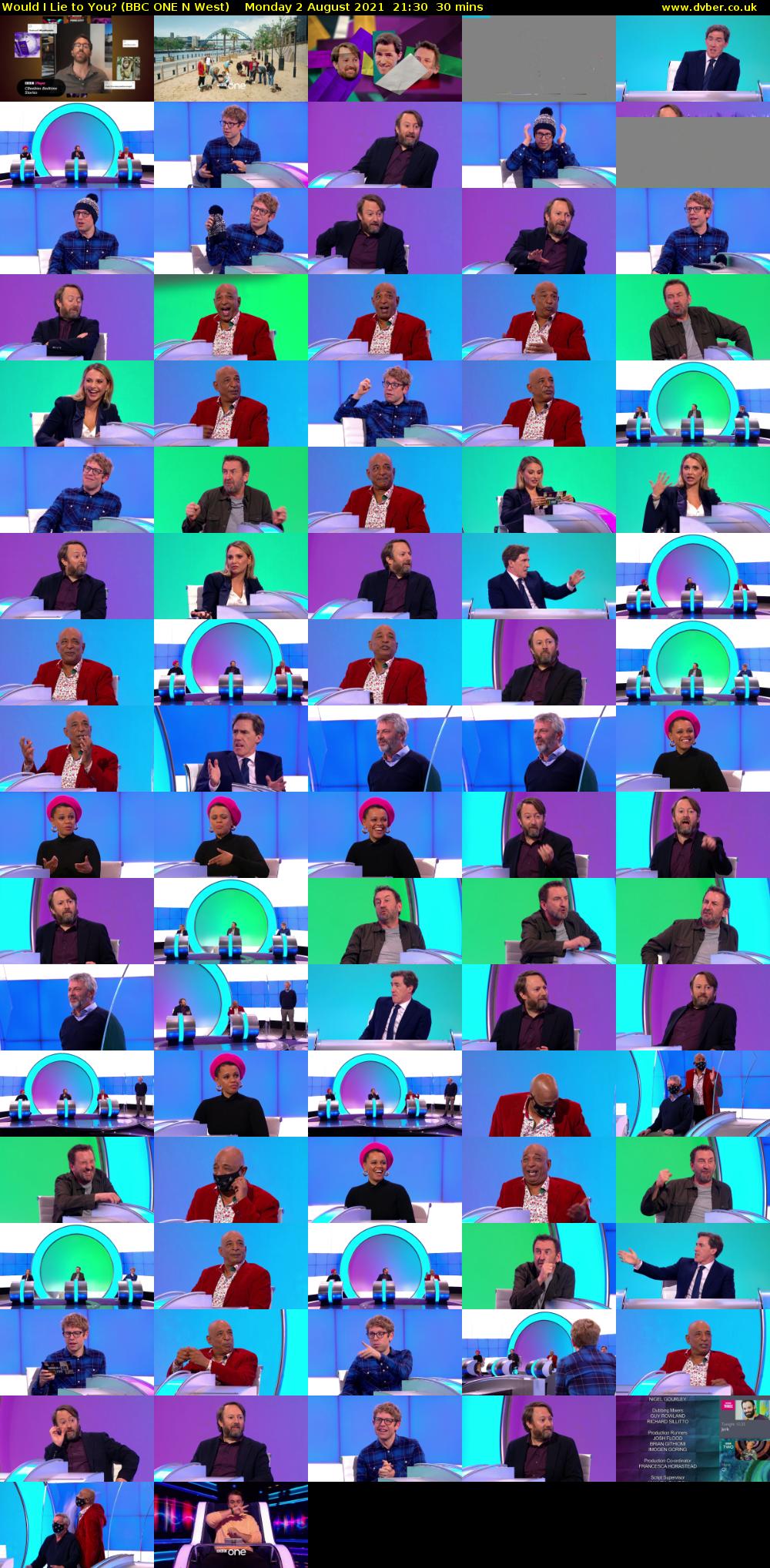Would I Lie to You? (BBC ONE N West) Monday 2 August 2021 21:30 - 22:00