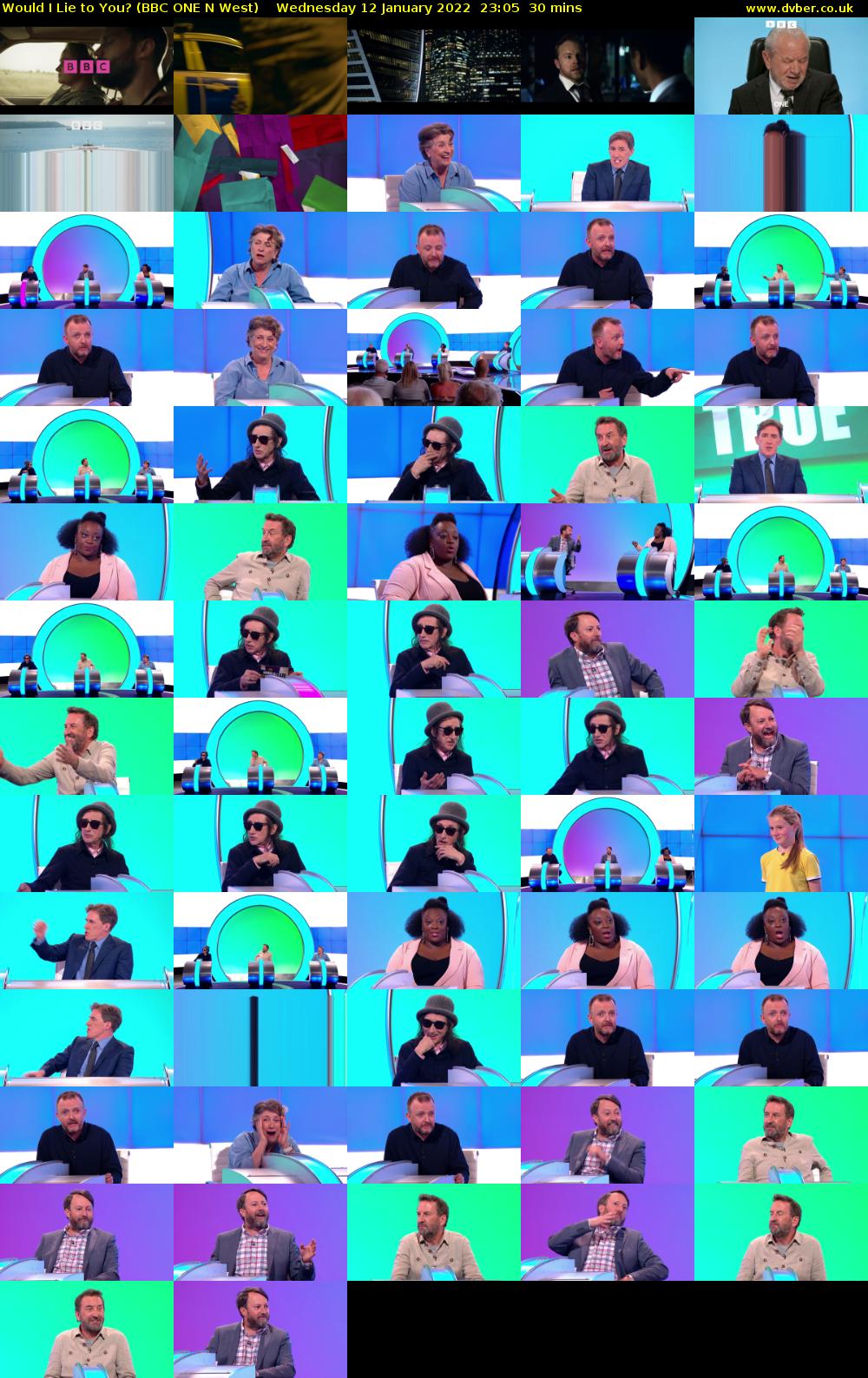 Would I Lie to You? (BBC ONE N West) Wednesday 12 January 2022 23:05 - 23:35