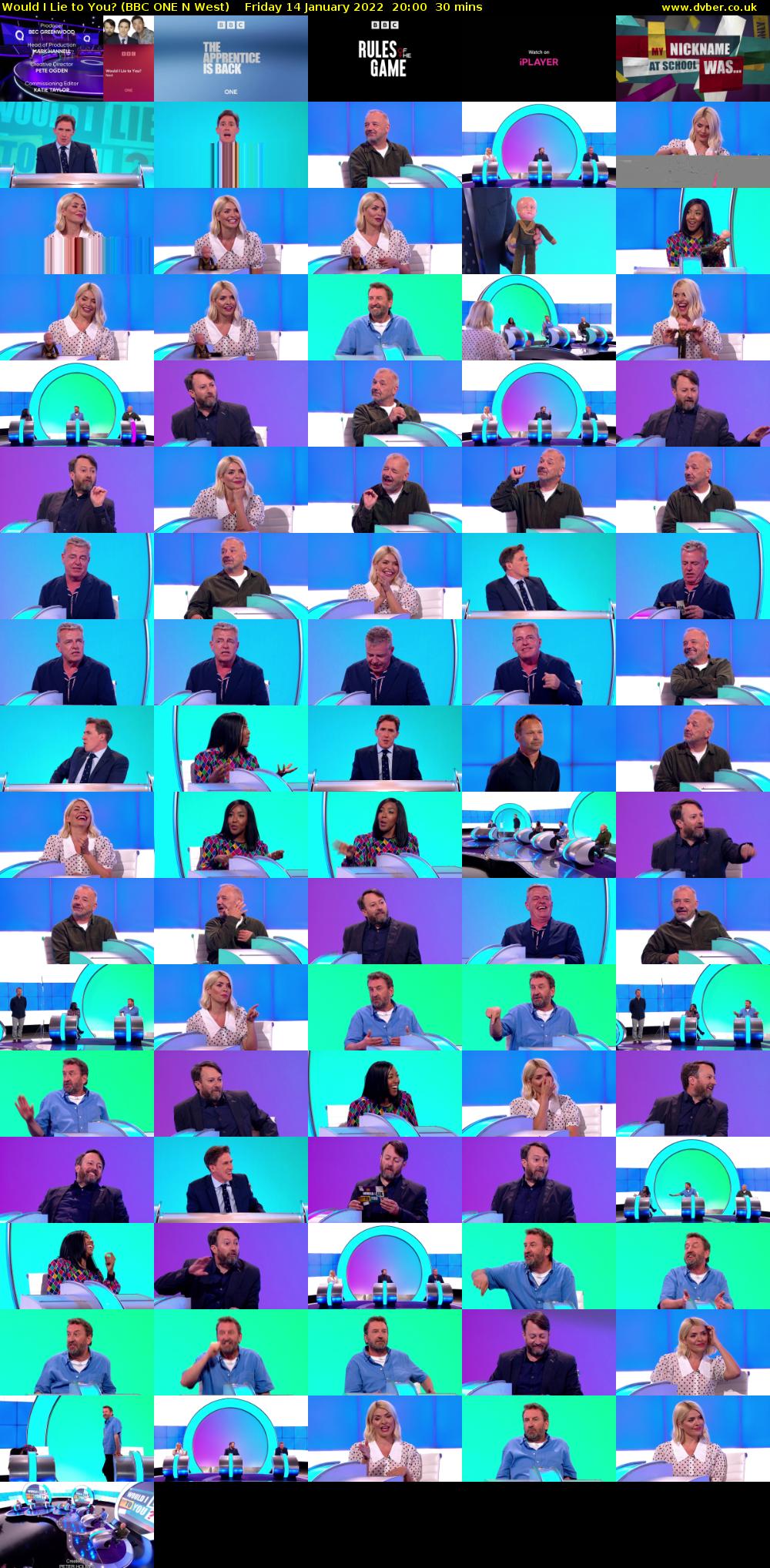 Would I Lie to You? (BBC ONE N West) Friday 14 January 2022 20:00 - 20:30