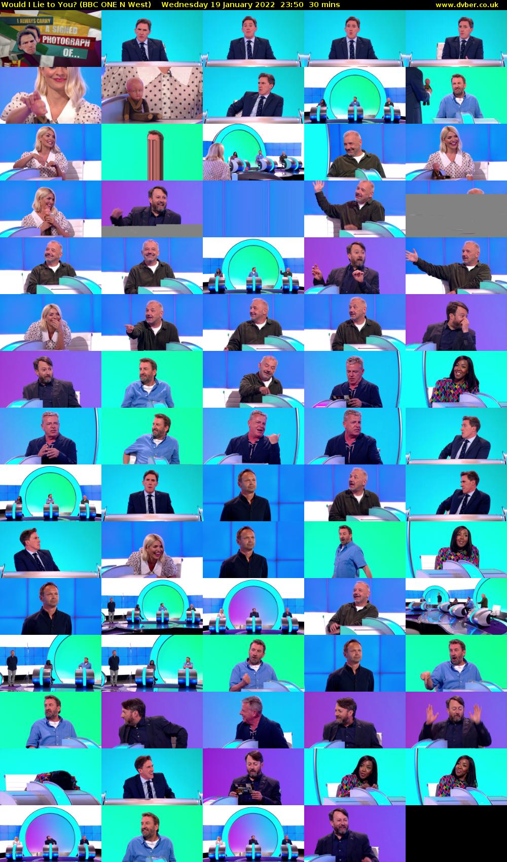 Would I Lie to You? (BBC ONE N West) Wednesday 19 January 2022 23:50 - 00:20