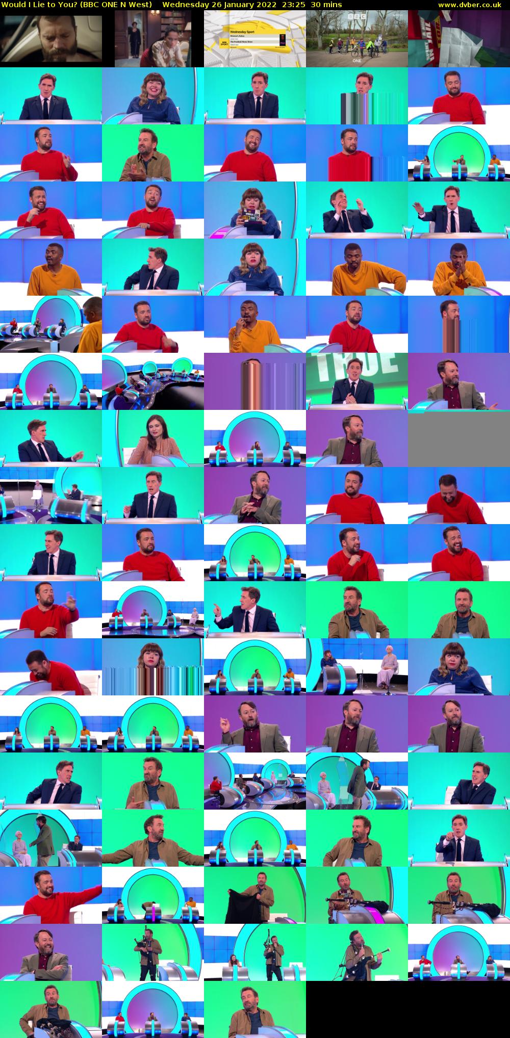 Would I Lie to You? (BBC ONE N West) Wednesday 26 January 2022 23:25 - 23:55