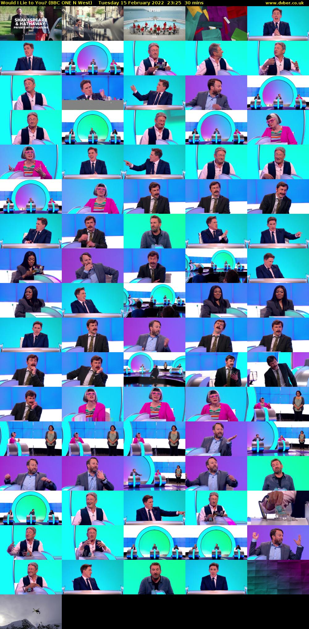 Would I Lie to You? (BBC ONE N West) Tuesday 15 February 2022 23:25 - 23:55