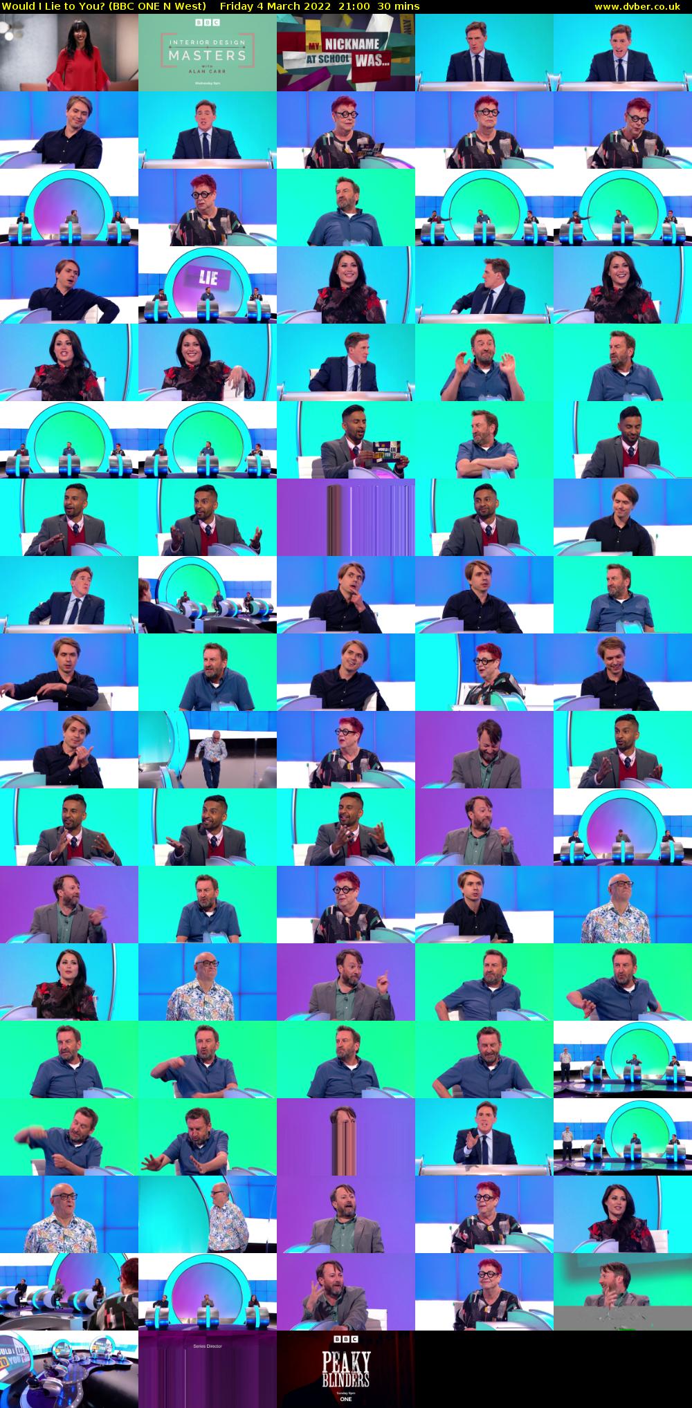 Would I Lie to You? (BBC ONE N West) Friday 4 March 2022 21:00 - 21:30