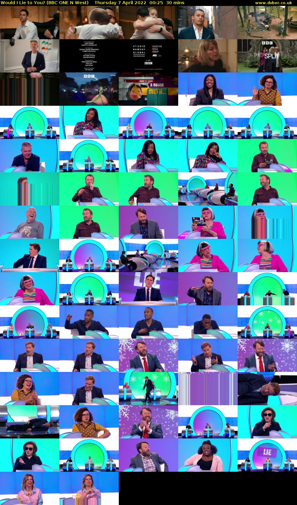 Would I Lie to You? (BBC ONE N West) Thursday 7 April 2022 00:25 - 00:55
