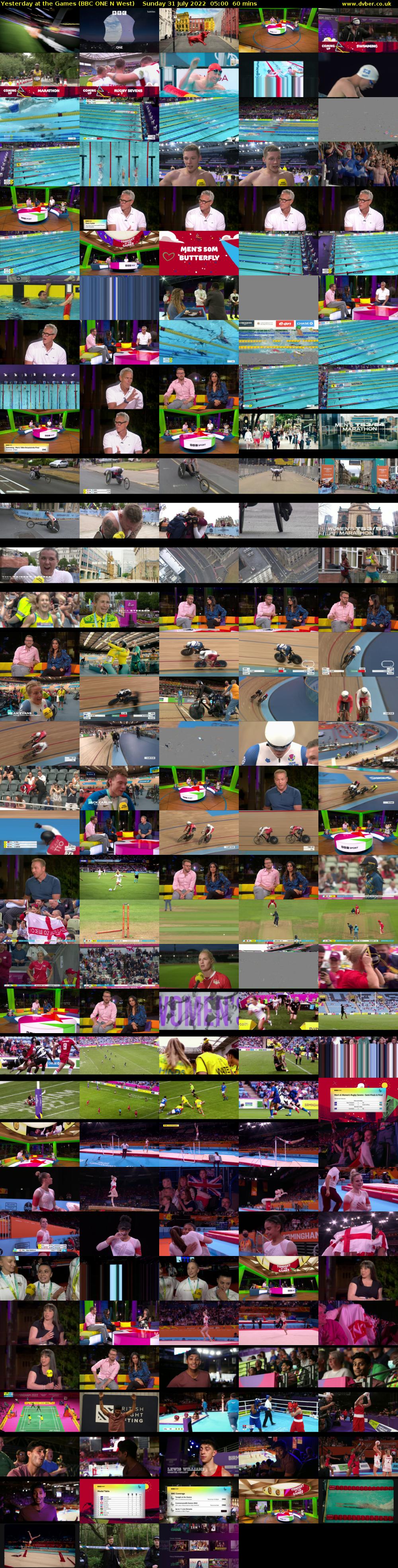 Yesterday at the Games (BBC ONE N West) Sunday 31 July 2022 05:00 - 06:00