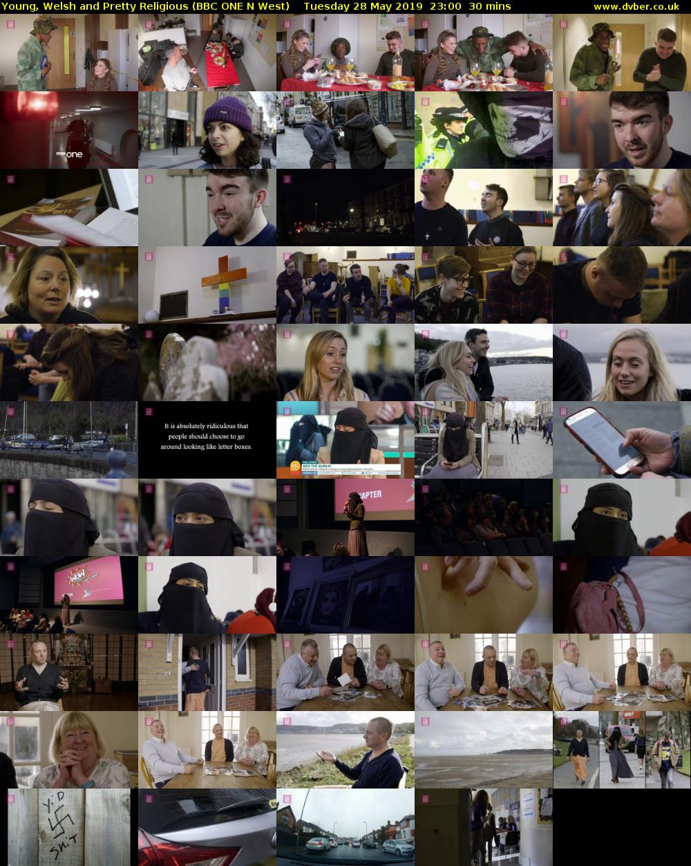 Young, Welsh and Pretty Religious (BBC ONE N West) Tuesday 28 May 2019 23:00 - 23:30