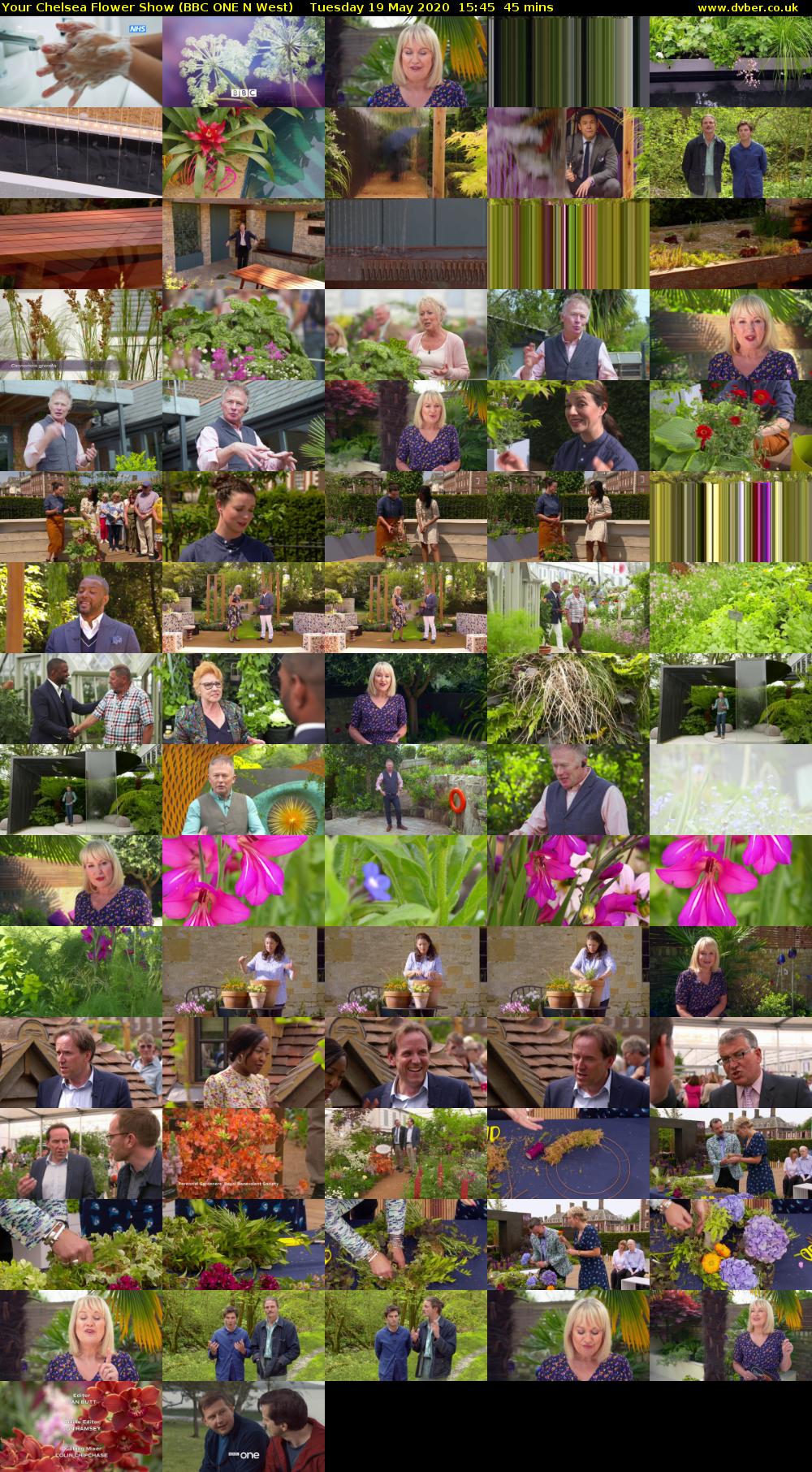 Your Chelsea Flower Show (BBC ONE N West) Tuesday 19 May 2020 15:45 - 16:30