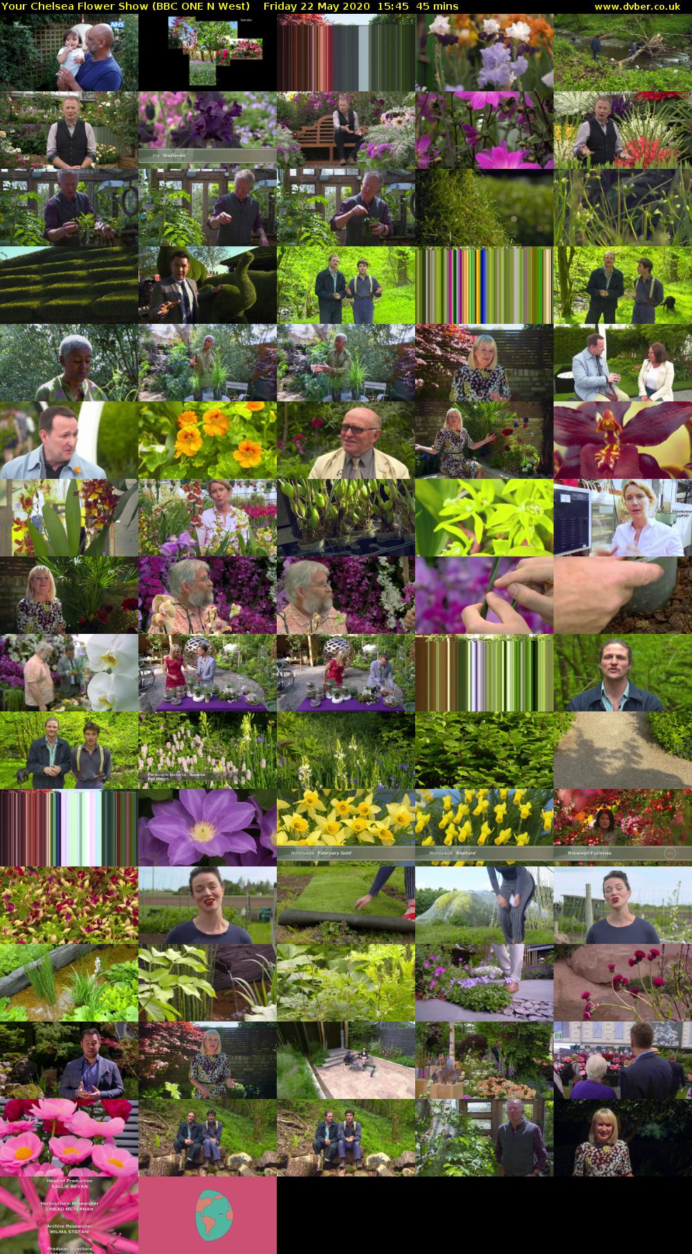 Your Chelsea Flower Show (BBC ONE N West) Friday 22 May 2020 15:45 - 16:30