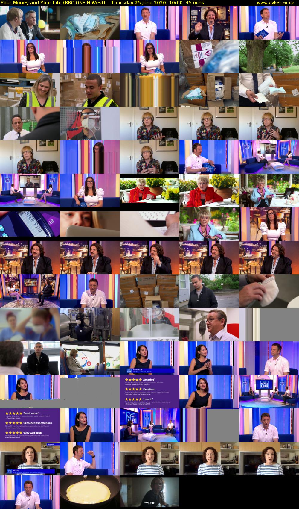 Your Money and Your Life (BBC ONE N West) Thursday 25 June 2020 10:00 - 10:45