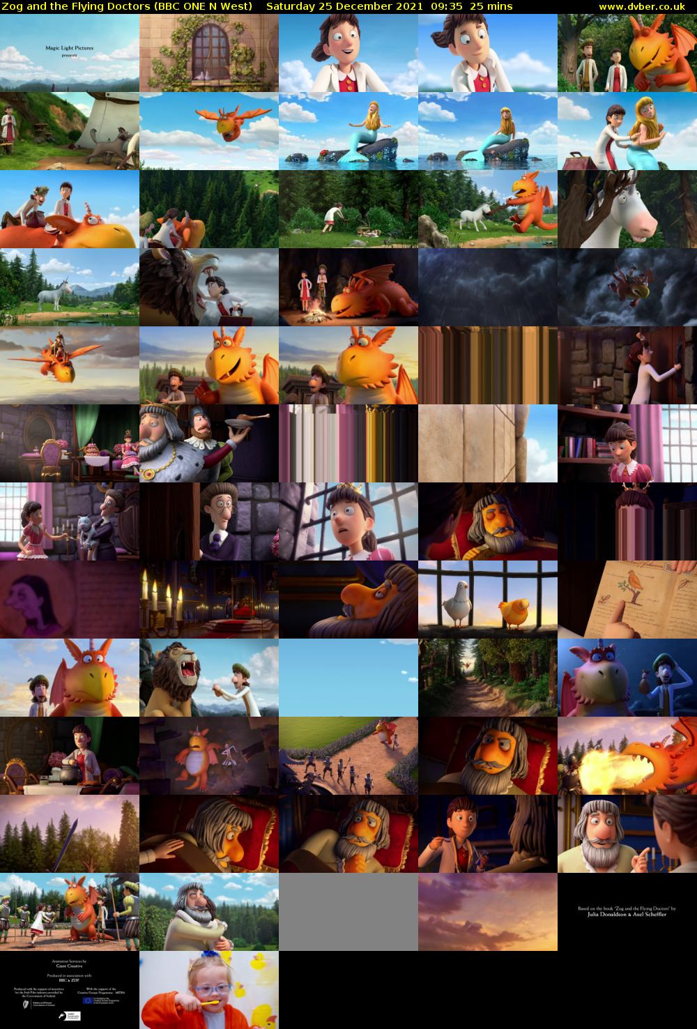 Zog and the Flying Doctors (BBC ONE N West) Saturday 25 December 2021 09:35 - 10:00