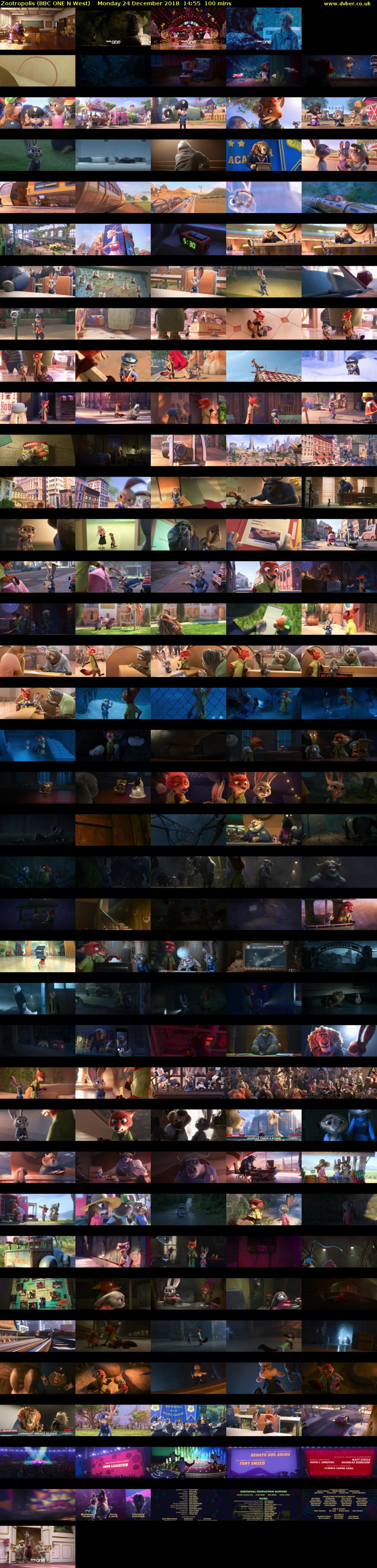 Zootropolis (BBC ONE N West) Monday 24 December 2018 14:55 - 16:35