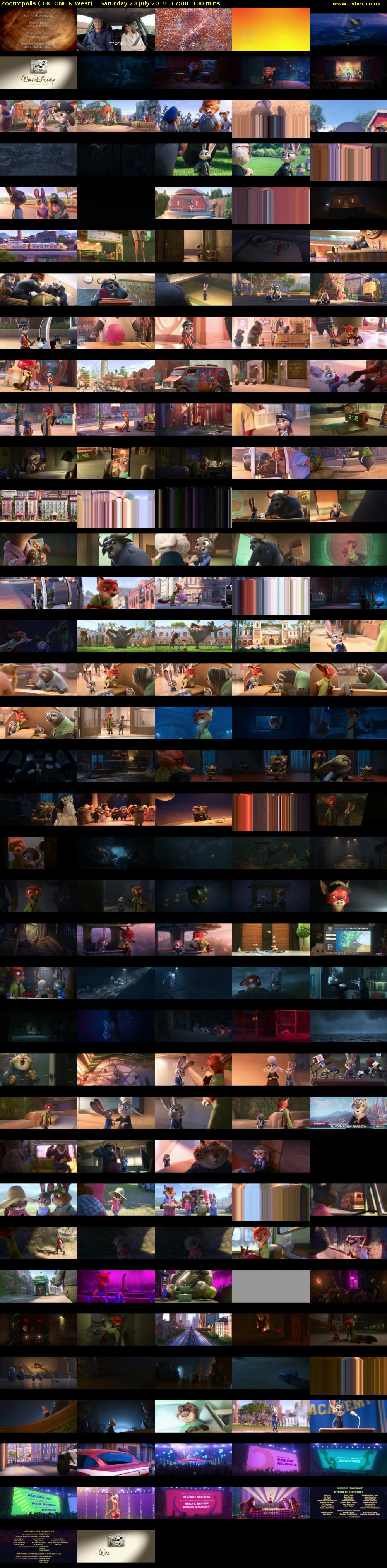 Zootropolis (BBC ONE N West) Saturday 20 July 2019 17:00 - 18:40