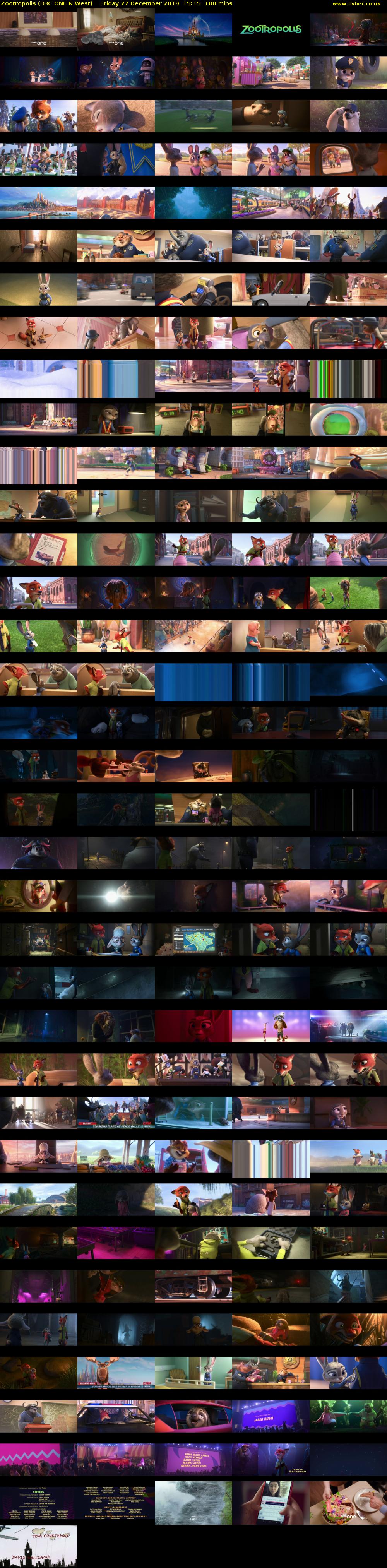 Zootropolis (BBC ONE N West) Friday 27 December 2019 15:15 - 16:55