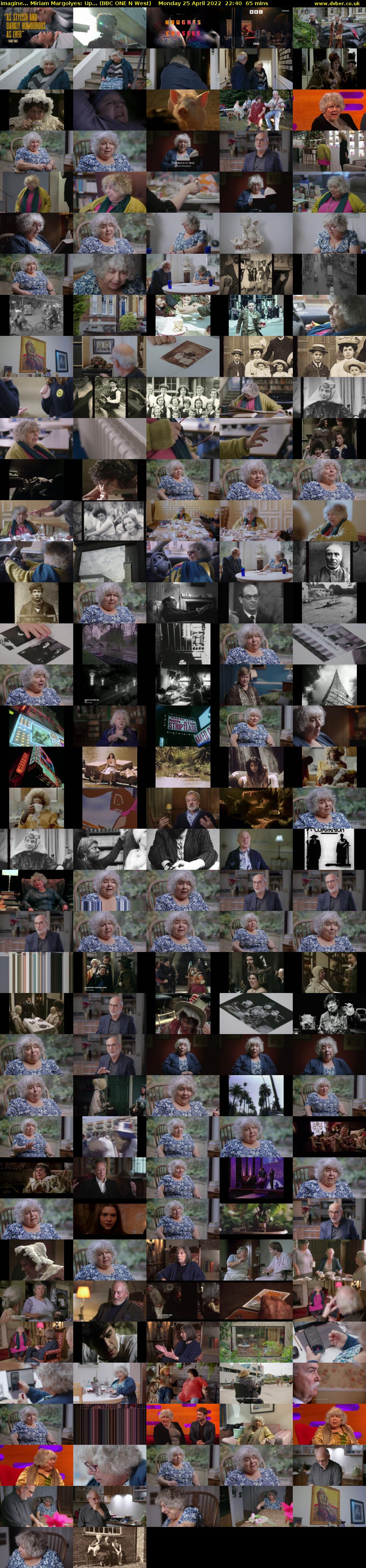 imagine... Miriam Margolyes: Up... (BBC ONE N West) Monday 25 April 2022 22:40 - 23:45