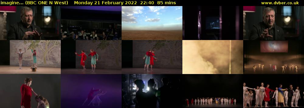 imagine... (BBC ONE N West) Monday 21 February 2022 22:40 - 00:05