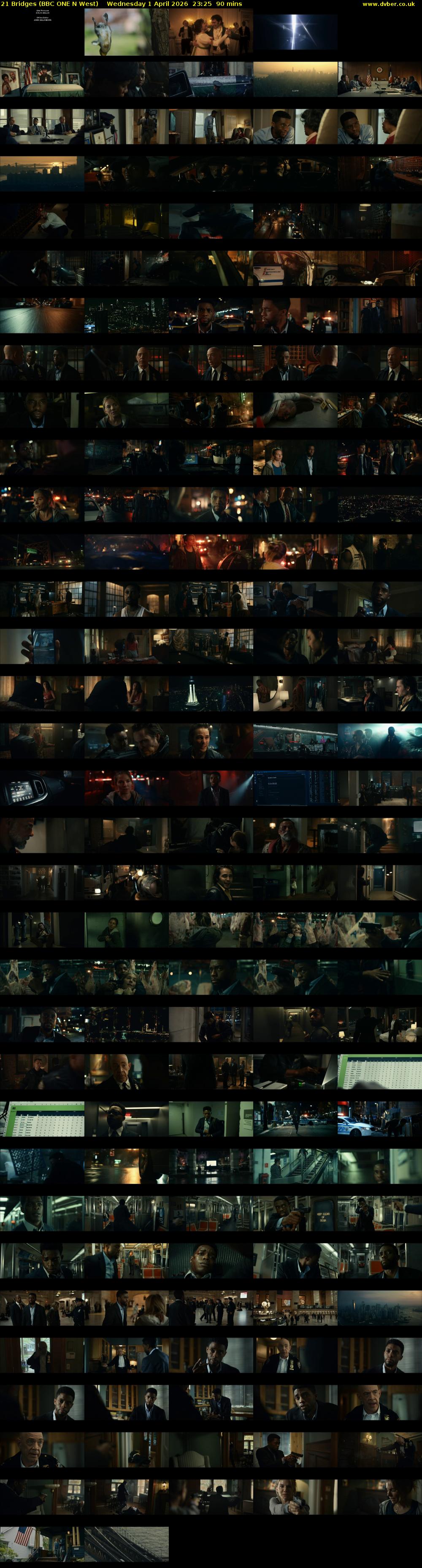 21 Bridges (BBC ONE N West) Wednesday 1 April 2026 23:25 - 00:55