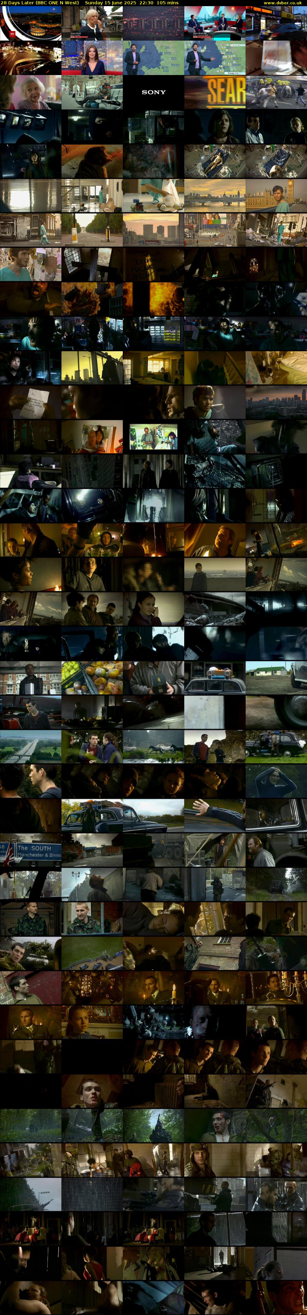 28 Days Later (BBC ONE N West) Sunday 15 June 2025 22:30 - 00:15