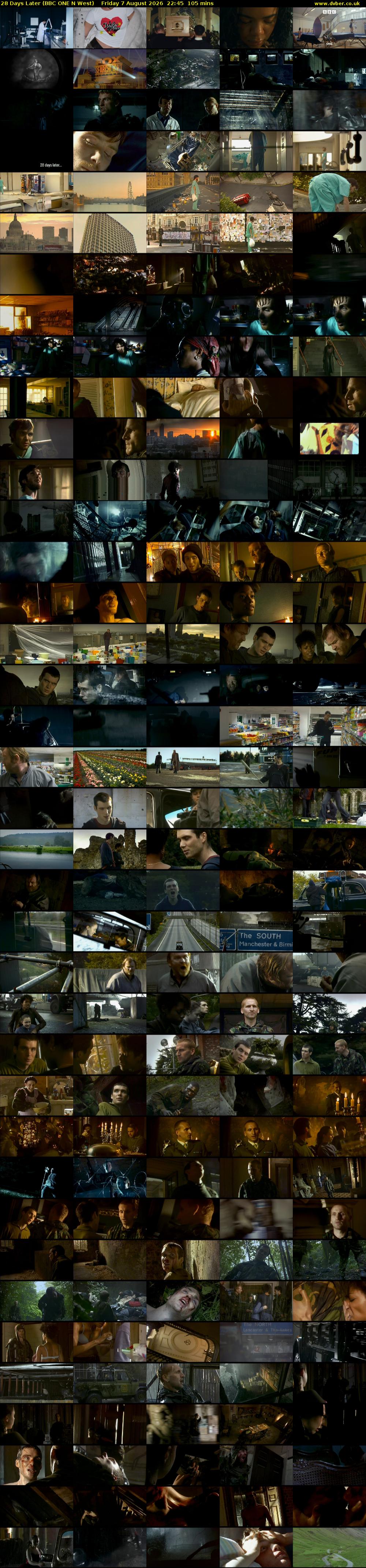 28 Days Later (BBC ONE N West) Friday 7 August 2026 22:45 - 00:30