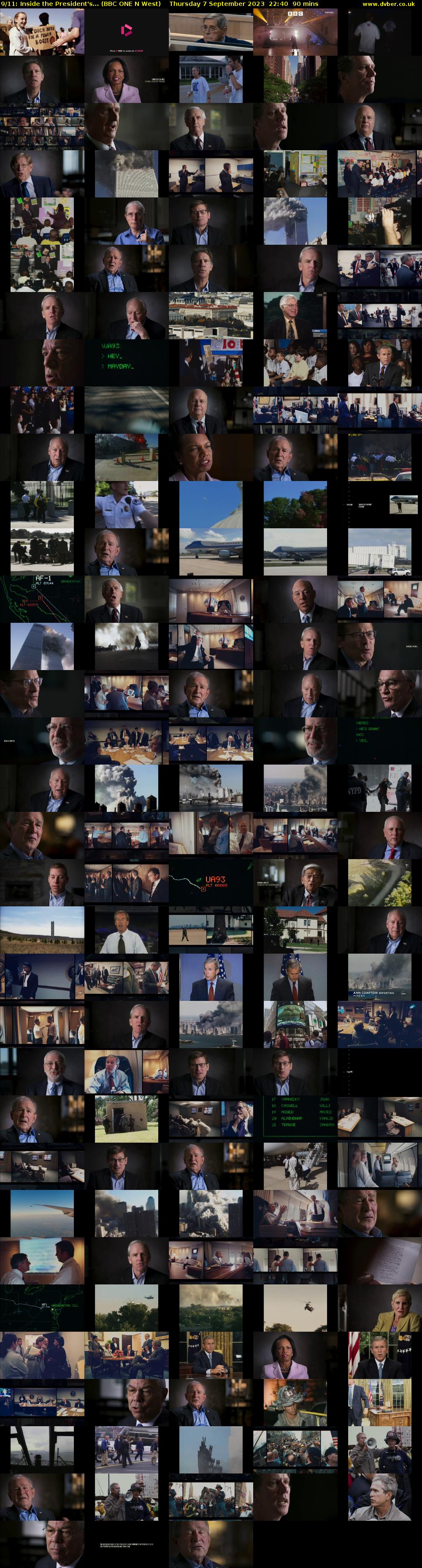 9/11: Inside the President's... (BBC ONE N West) Thursday 7 September 2023 22:40 - 00:10