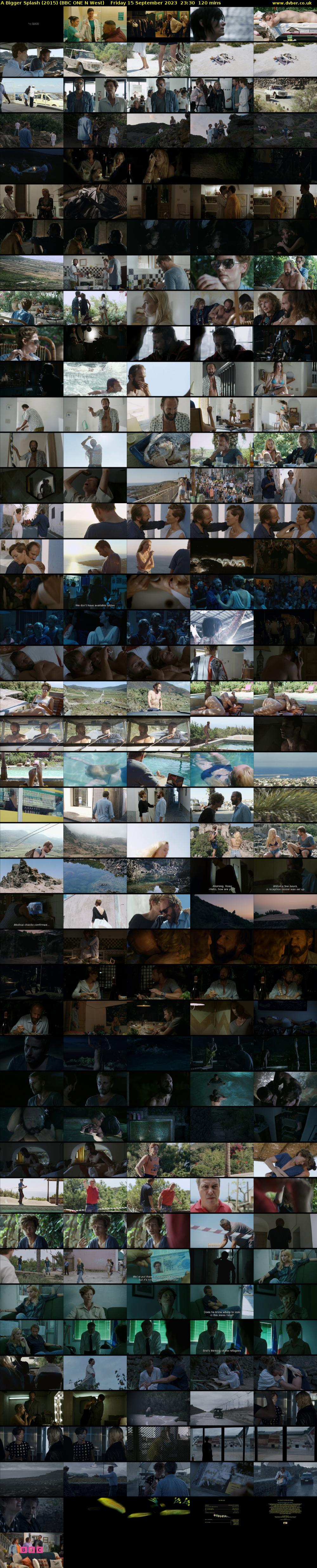A Bigger Splash (2015) (BBC ONE N West) Friday 15 September 2023 23:30 - 01:30