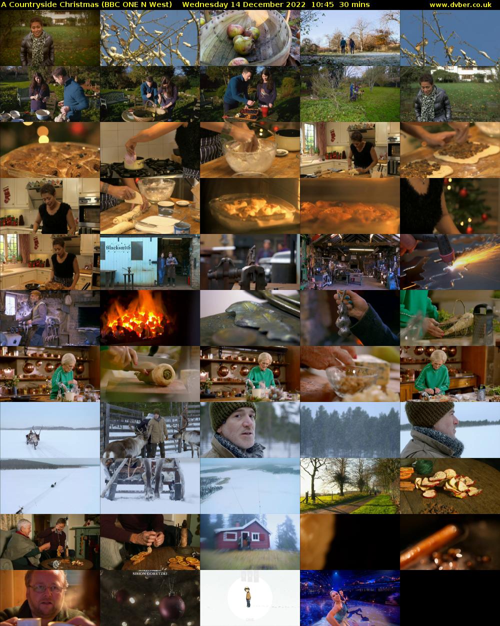 A Countryside Christmas (BBC ONE N West) Wednesday 14 December 2022 10:45 - 11:15