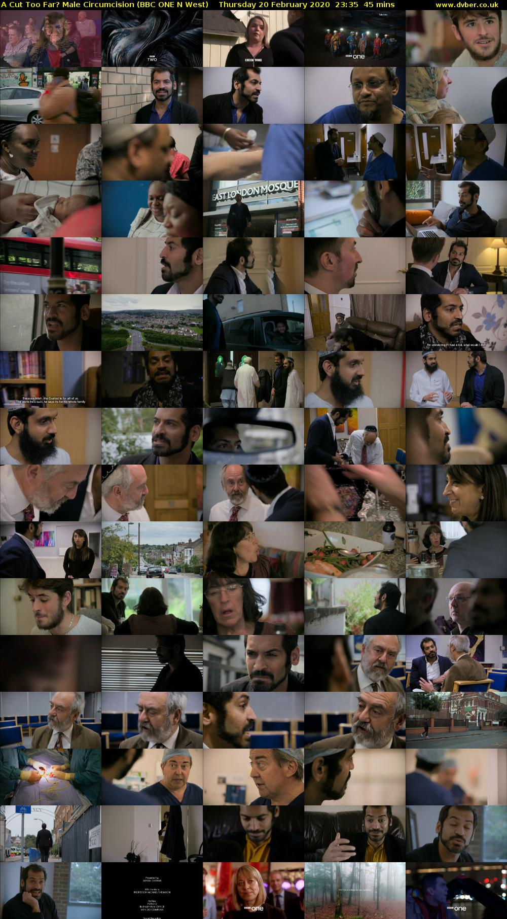 A Cut Too Far? Male Circumcision (BBC ONE N West) Thursday 20 February 2020 23:35 - 00:20