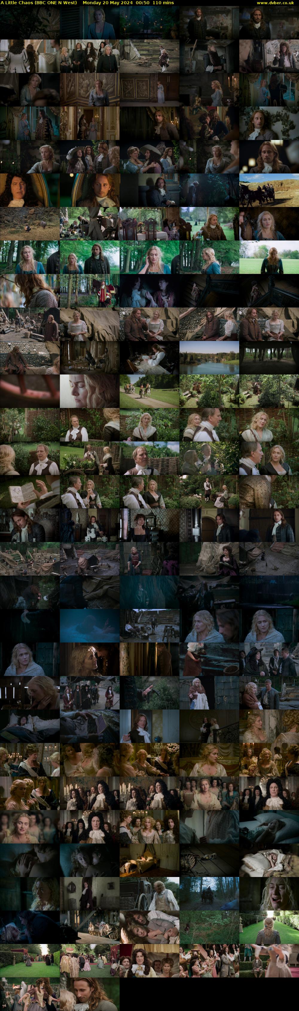 A Little Chaos (BBC ONE N West) Monday 20 May 2024 00:50 - 02:40
