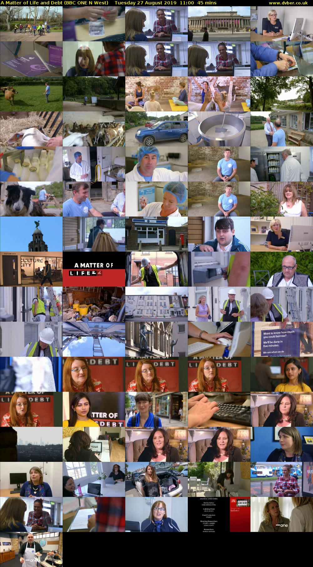A Matter of Life and Debt (BBC ONE N West) Tuesday 27 August 2019 11:00 - 11:45