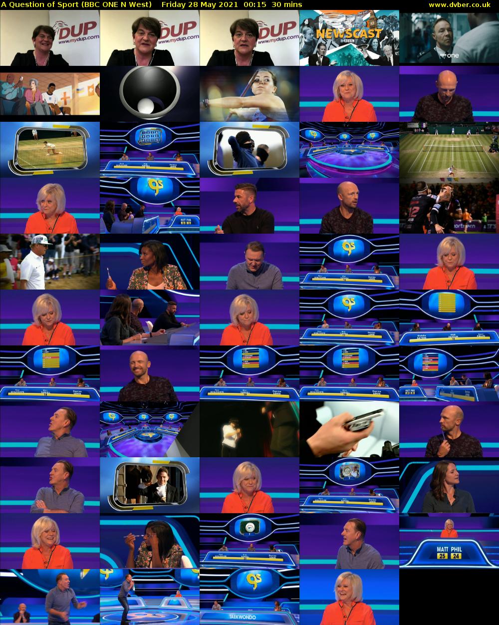 A Question of Sport (BBC ONE N West) Friday 28 May 2021 00:15 - 00:45