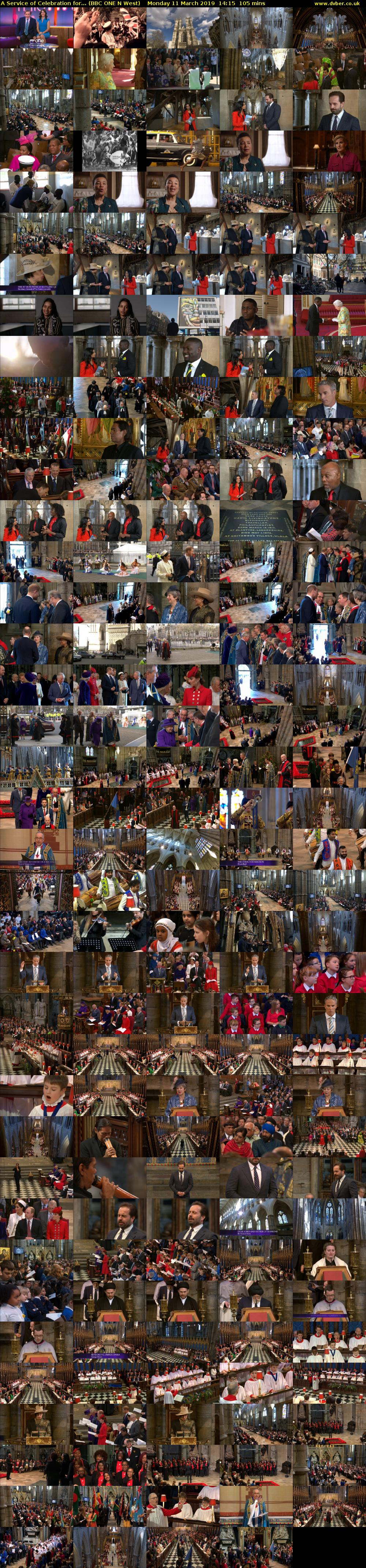A Service of Celebration for... (BBC ONE N West) Monday 11 March 2019 14:15 - 16:00