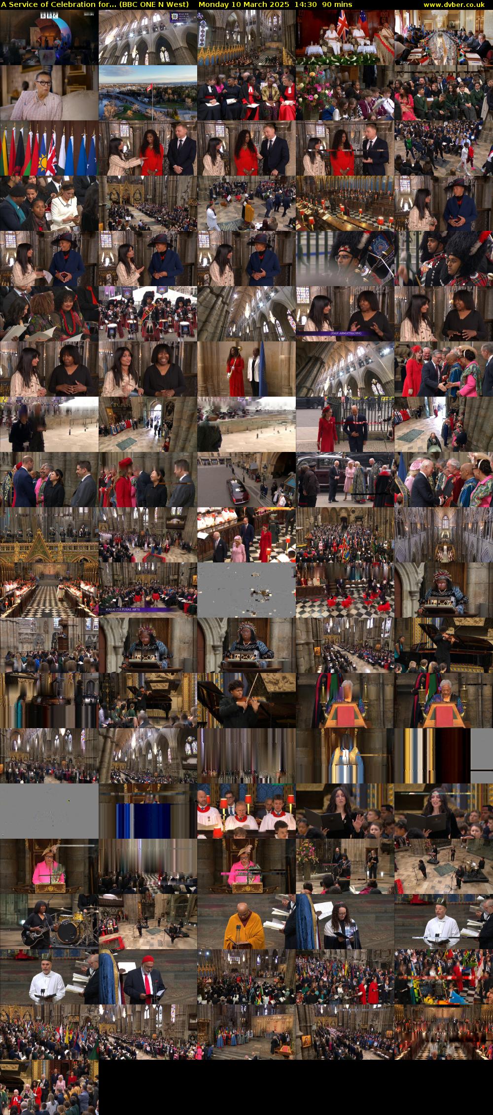 A Service of Celebration for... (BBC ONE N West) Monday 10 March 2025 14:30 - 16:00