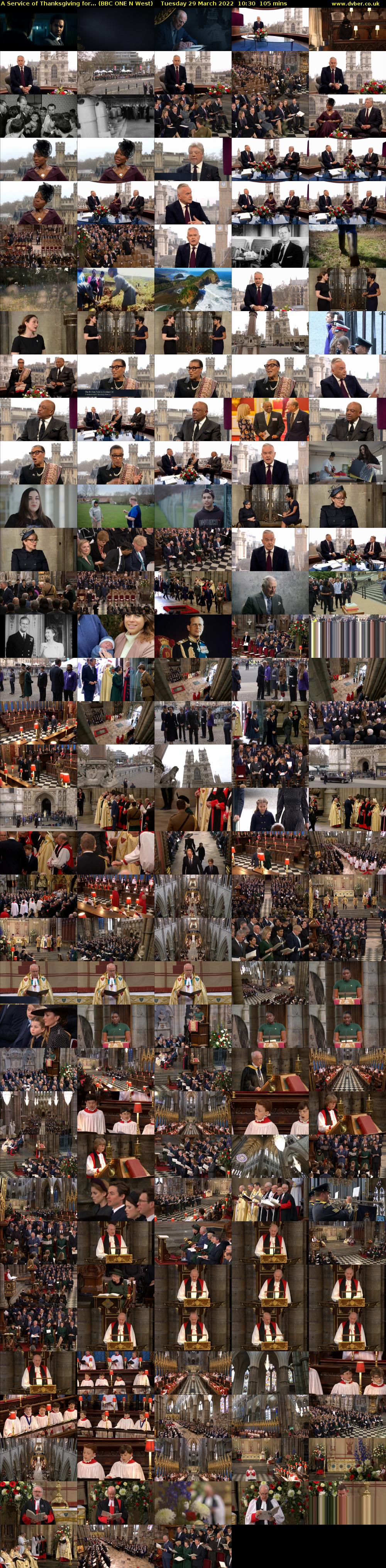 A Service of Thanksgiving for... (BBC ONE N West) Tuesday 29 March 2022 10:30 - 12:15