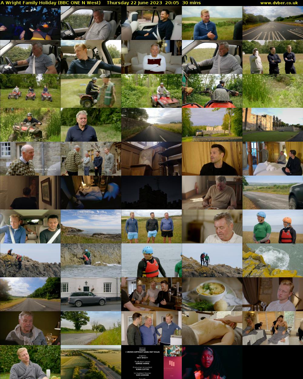 A Wright Family Holiday (BBC ONE N West) Thursday 22 June 2023 20:05 - 20:35