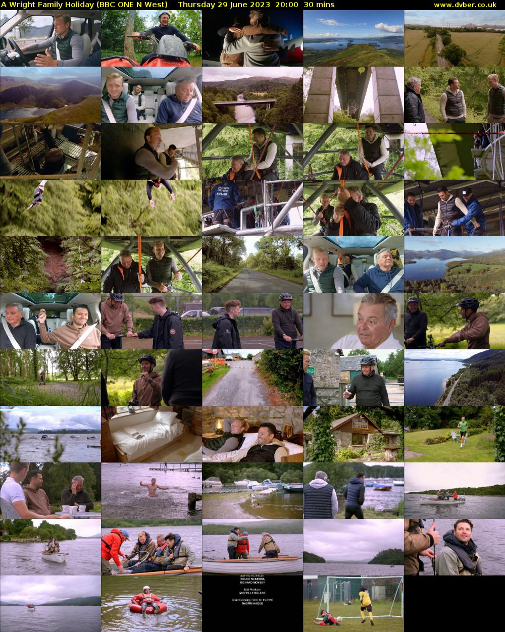 A Wright Family Holiday (BBC ONE N West) Thursday 29 June 2023 20:00 - 20:30