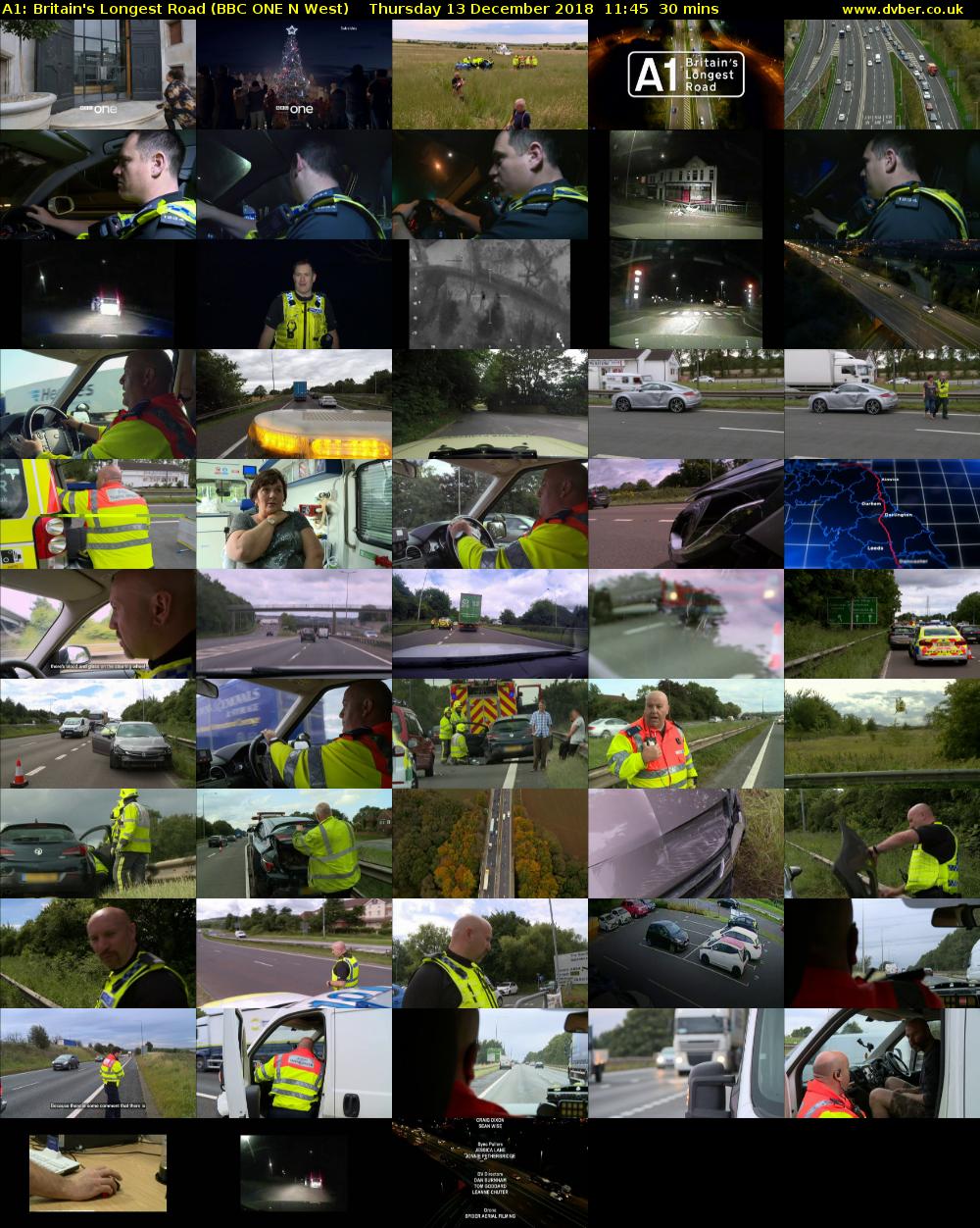 A1: Britain's Longest Road (BBC ONE N West) Thursday 13 December 2018 11:45 - 12:15