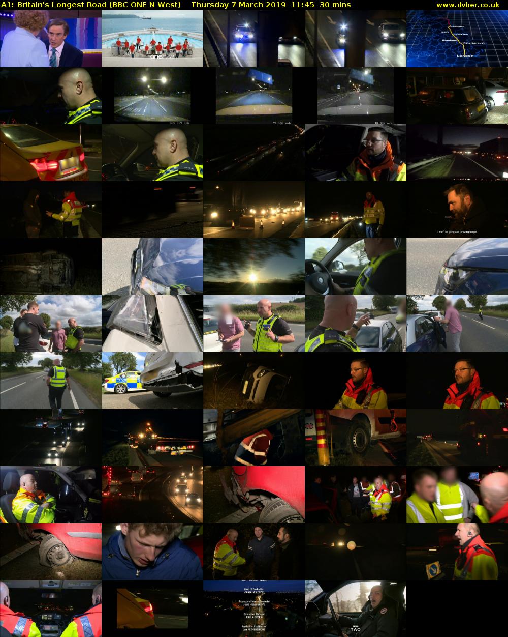 A1: Britain's Longest Road (BBC ONE N West) Thursday 7 March 2019 11:45 - 12:15