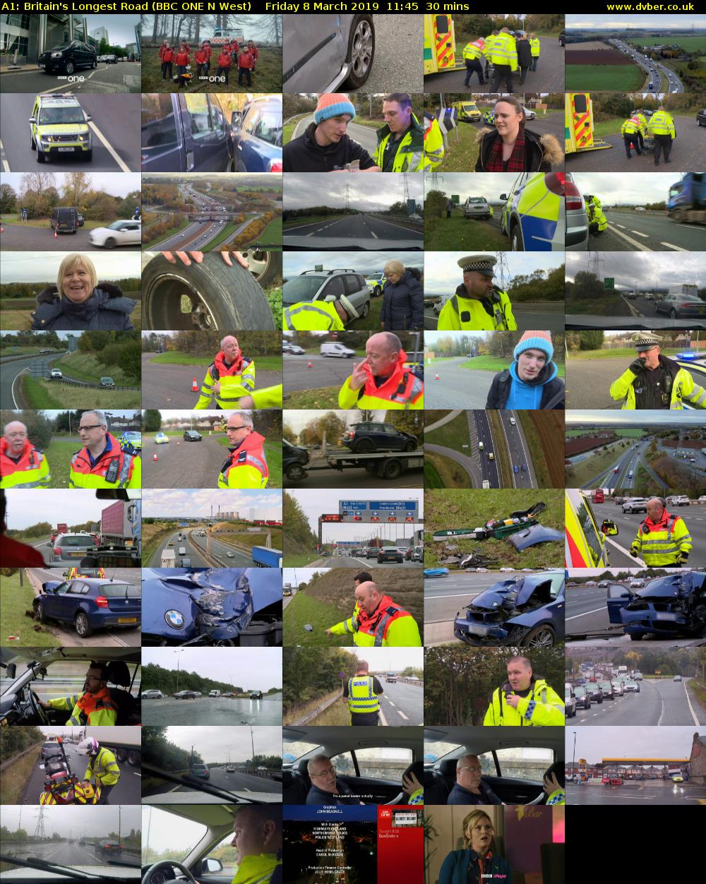 A1: Britain's Longest Road (BBC ONE N West) Friday 8 March 2019 11:45 - 12:15