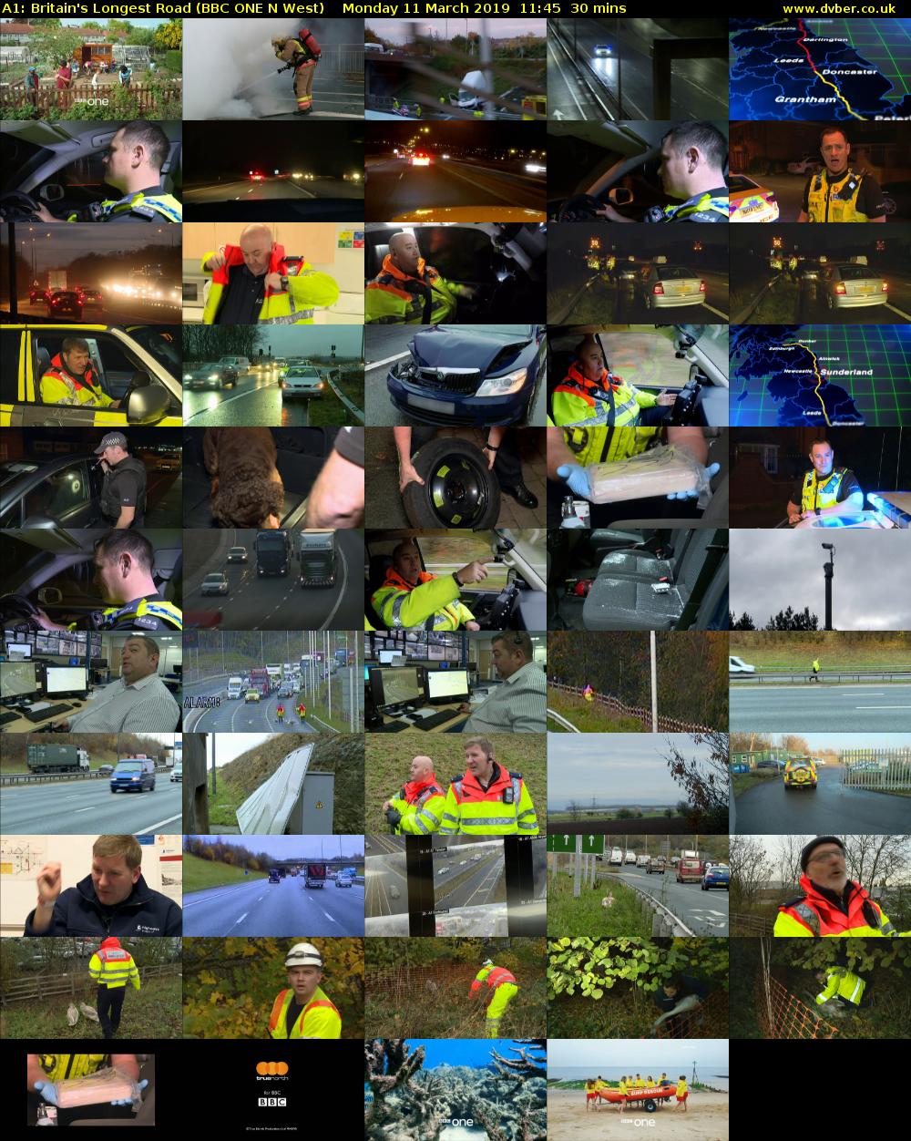 A1: Britain's Longest Road (BBC ONE N West) Monday 11 March 2019 11:45 - 12:15