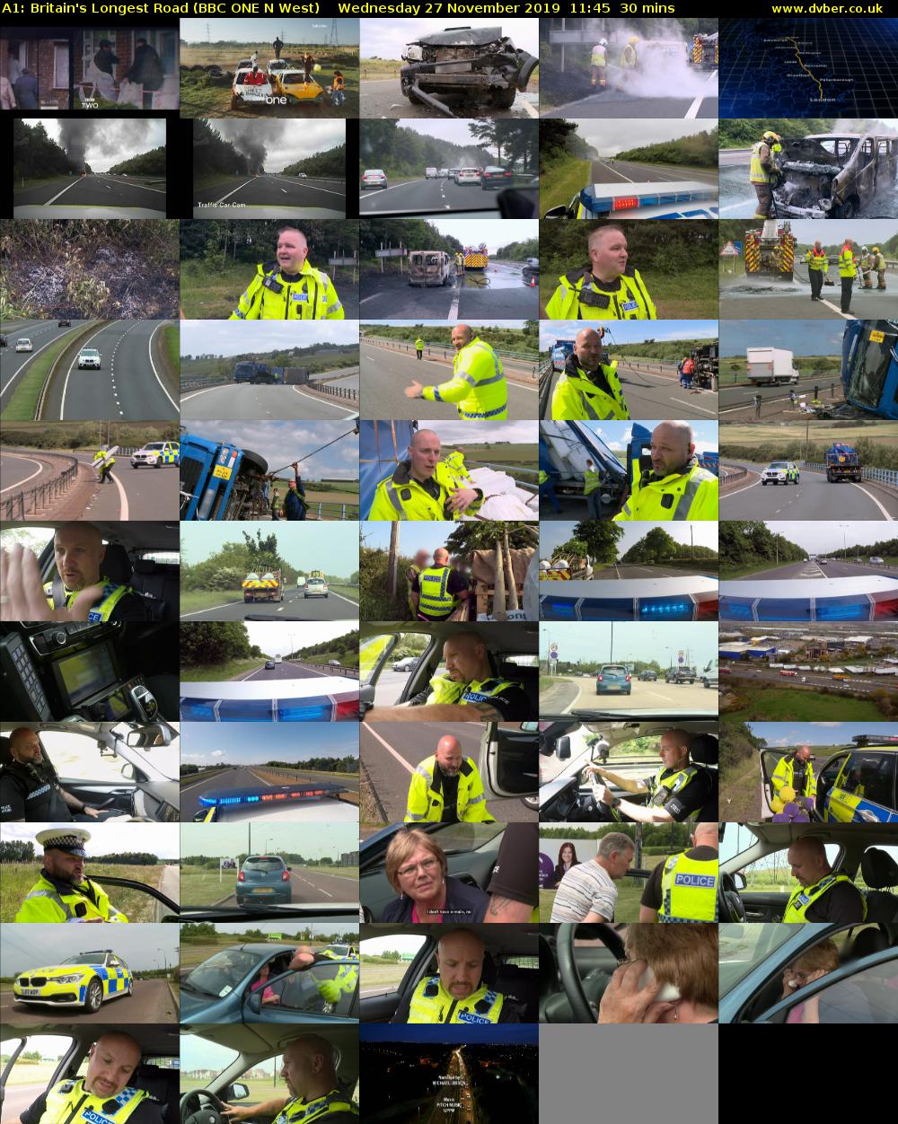 A1: Britain's Longest Road (BBC ONE N West) Wednesday 27 November 2019 11:45 - 12:15